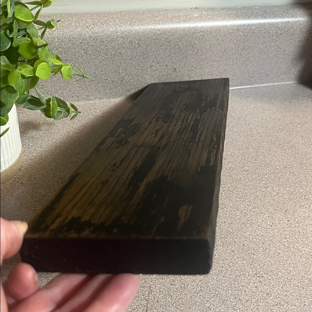 Distressed Wooden Riser Rustic Farmhouse Tray Handcrafted Decor Distressed Black - Picture 9 of 9